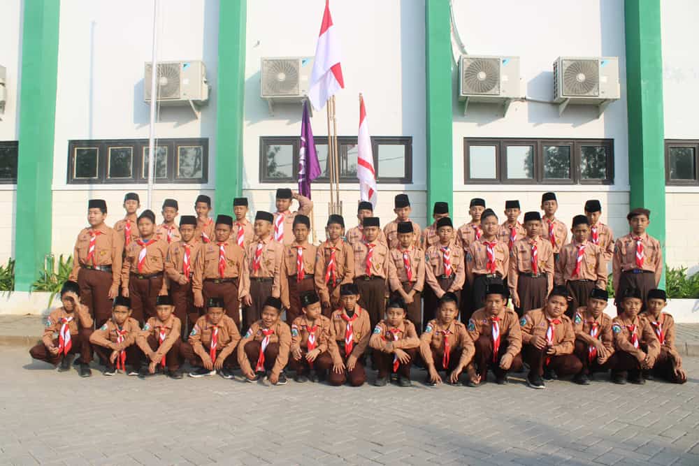 upacara peringatan Hari Pramuka ke-62 Tahun di MTs Yusuf Annur