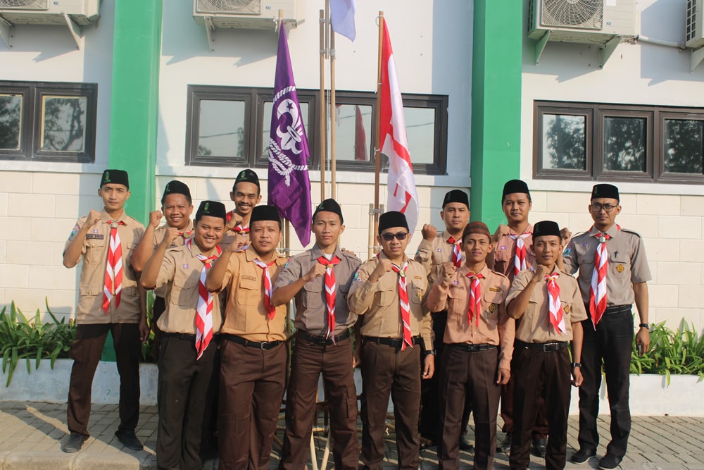 upacara peringatan Hari Pramuka ke-62 Tahun di MTs Yusuf Annur