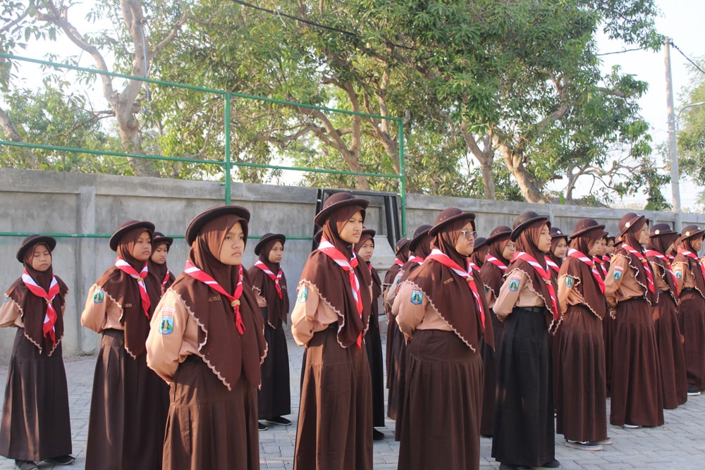 upacara peringatan Hari Pramuka ke-62 Tahun di MTs Yusuf Annur