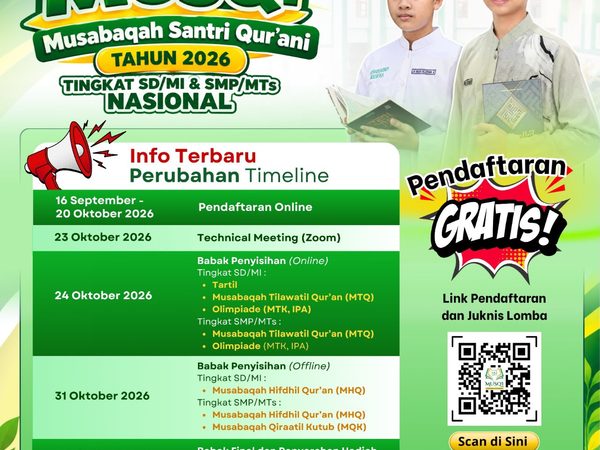 MUSQI 2026: Musabaqah Santri Qur’ani Tingkat Nasional Resmi Dibuka